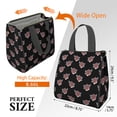 thumbnail image 3 of Pioneer Flower Floral Print Pattern Insulated Lunch Bag for Women & Adults,Large Portable Soft Cooler Lunch Bag,Thermal Food Storage Tote with Pearl Cotton,8.66L,8.75x5.75x9.5 Inch, 3 of 6