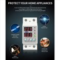thumbnail image 1 of 2X Riel DIN Doble Pantalla Ajustable sobre Voltaje Corriente y Bajo Voltaje Dispositivo Protector Relé Protector 60A 220 V 230 V, 1 of 5