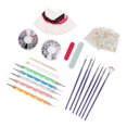 thumbnail image 4 of FAGINEY Nail Art Kit With Nail Art Brushes, Nail Dotting Tool, 2 Boxes Of Rhinestone Nail File And Polishing Block Nail Paint Brush Dotting Brush Nail Pen Tool Set, 4 of 8