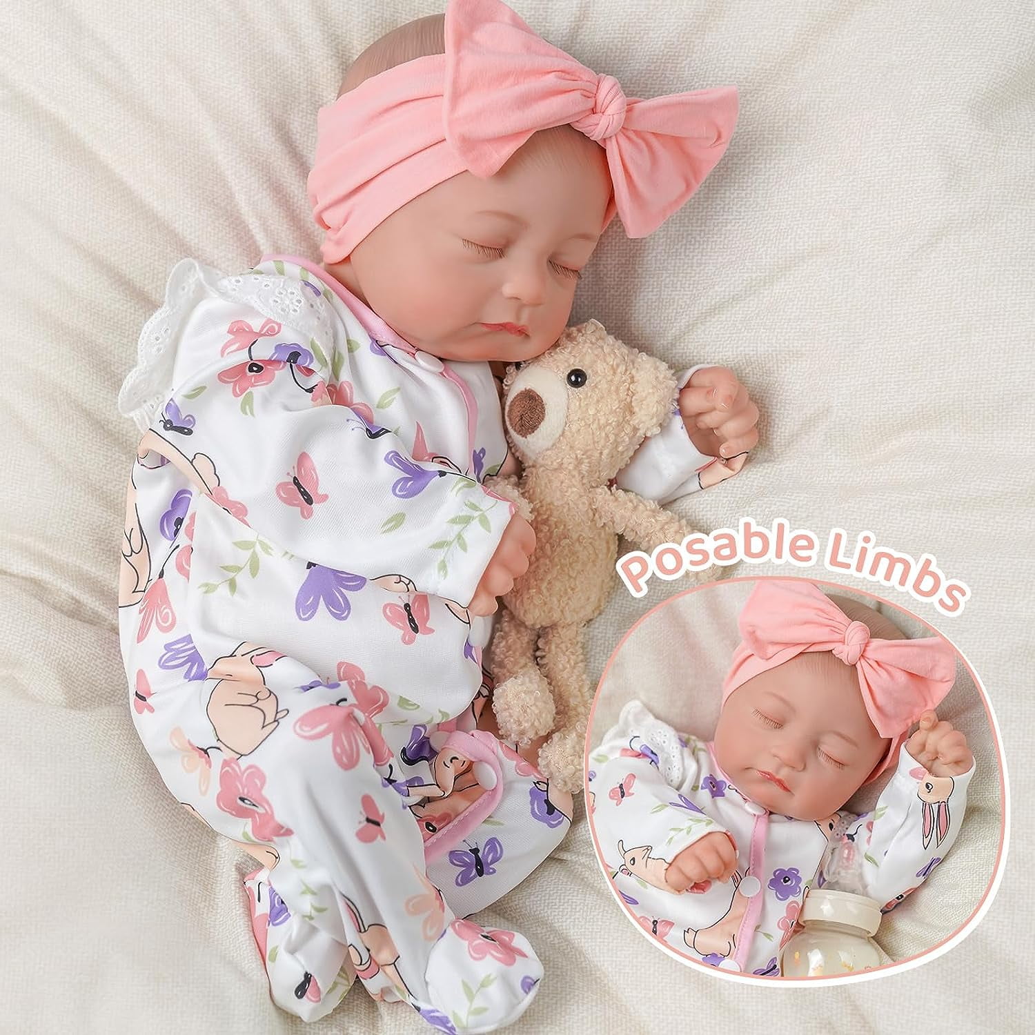 RSG 20-inch Reborn Baby Dolls - Full Soft Cloth Body Adorable Baby Doll Real Life Dolls with Complete Accessories Perfect for Cuddling, Playtime, and Gift Giving