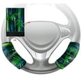 thumbnail image 1 of EREHome Nature Bamboo Steering Wheel Cover Hook and Loop Covers For Car Size 10x16cm 2 PCS, 1 of 2