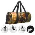 thumbnail image 5 of Haiem Realistic Style Forest Dinosaur Pattern Gym Bag for Women Men, Waterproof Travel Duffel Bags, Personal Item Travel Bag Weekender Bag with Shoes Compartment & Wet Pocket, 5 of 8