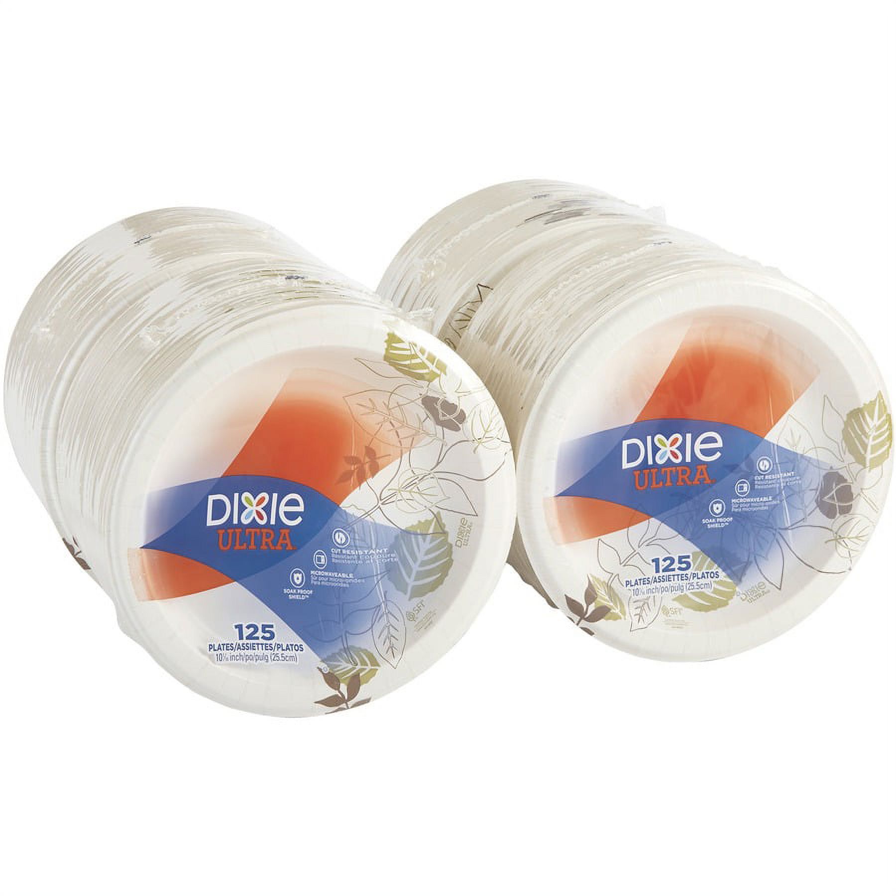 Dixie Ultra® Pathways Heavyweight Paper Plates By Gp Pro - 125 / Pack - Microwave Safe - White - Paper Body - 4 / Carton