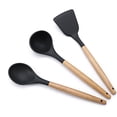 thumbnail image 4 of Toystoory Utensilios de cocina de silicona Antiadherente Herramienta de cocina Espátula Cucharón Batidores de huevos Pala Cuchara Sopa Cocina y Comedor cepillo, 4 of 6