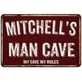 thumbnail image 1 of MITCHELL'S Man Cave Red Grunge Sign Metal 8x12 Decor 208120003475, 1 of 1
