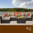 thumbnail image 2 of Afuera Living Contemporary 6-Piece Wicker Patio Sectional in Tan, 2 of 2