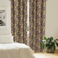 thumbnail image 2 of Ambesonne African Curtains, Striped Animals Drawings, Pair of 28"x63", Green Brown and Dark Khaki, 2 of 5