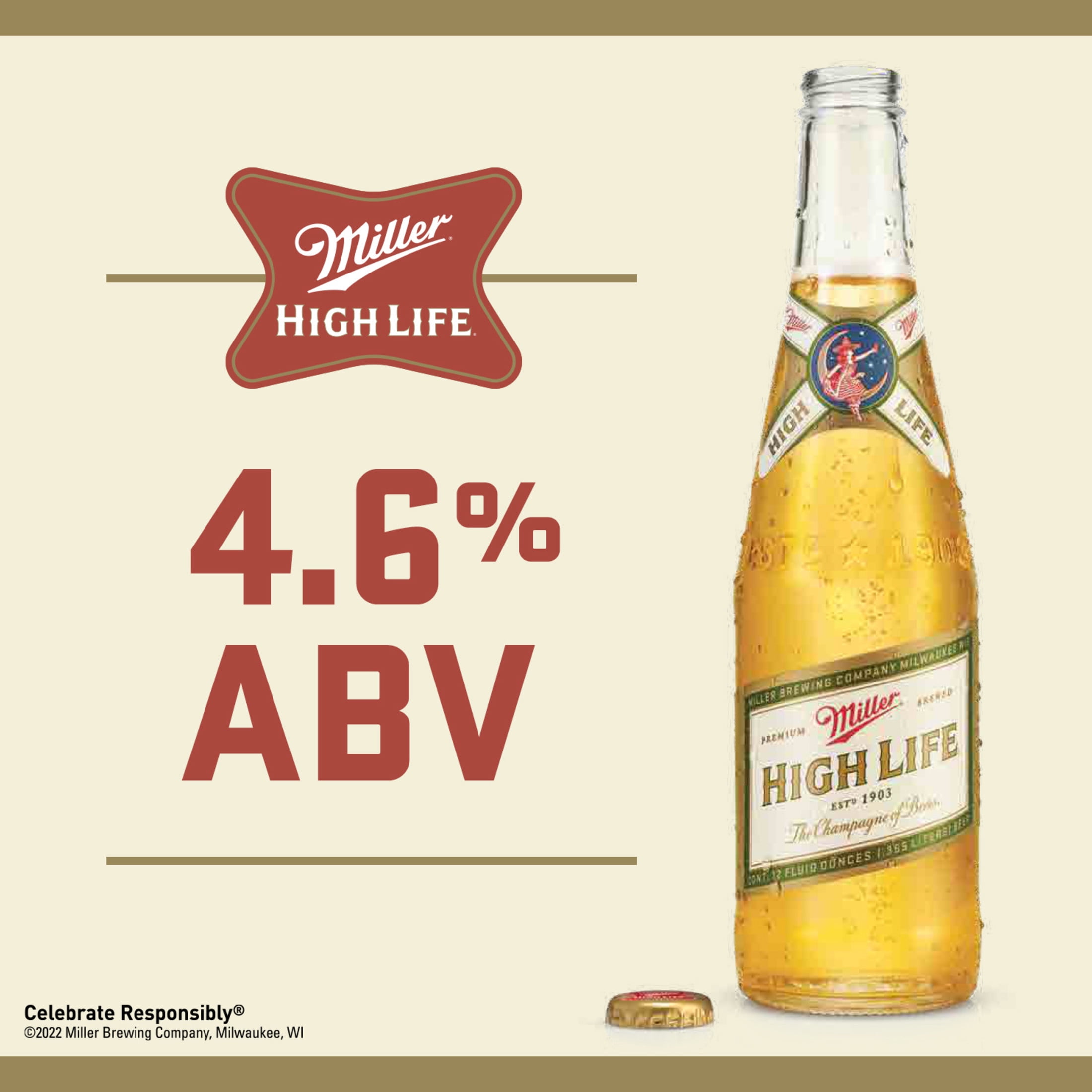 Miller High Life ネオン看板 ビールバケツ型 約30cm Miller