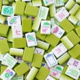 thumbnail image 3 of American Mahjong, American English Number Mahjong, Personalized Creative Mahjong Hand-Rolled Acrylic Mahjong, Fruit Green, 160 Mahjong Tiles (Tiles Only)., 3 of 5