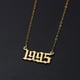 thumbnail image 4 of Collar con colgante de número de año de nacimiento, collar de acero inoxidable con número de oro y cumpleaños, joyería de cadena para mujer y niña Xemadio LRWJ198-9, 4 of 6