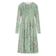 thumbnail image 4 of ICHUANYI Clearance Women's Casual Round Neck Long Sleeve Folding Floral Printed Dresses(Green, XXL) ICHUANYI WER2023081205389, 4 of 5