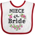 thumbnail image 3 of Inktastic Niece of the Bride Roses Girls Baby Bib, 3 of 4