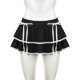 thumbnail image 5 of Falda plisada de encaje de doble capa con cintura alta elástica, estilo coreano, estilo acampanado, minifaldas kawaii de verano para mujer., 5 of 6