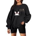 thumbnail image 1 of Amzcrzy Chandails en Molleton pour Femmes Manches Longues Chemises pour Femmes Chandail Décontracté Classique Mode Nouvel An Col Rond Manches Longues Sans Capuche Chandail Ample Chandails en Molleton pour Femmes m, 1 of 3