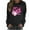 QR1-Black, variant on VKOYWKM Breast Cancer T Shirt for Women Breast Cancer Awareness T-Shirt Long Sleeve Pink Ribbon Graphic Tee Tops Fall Crew Neck Loose Fit Breast Cancer Pullover Sweashirt