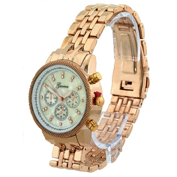 Ladies rose gold- tone business clubbing watch 47mm 12mm thick case