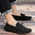 thumbnail image 5 of Spring Summer New Men's Casual Hollow Loafers Slip On Breathable Leather Flats Boat Shoes Driving Shoes Moccasins Comfort Walking Shoes, 5 of 14