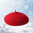 thumbnail image 6 of BXJX Girls Beret Hats, Fall Winter Soft Casual Warm Kids Casual Hats Red Size 2 T, 6 of 6