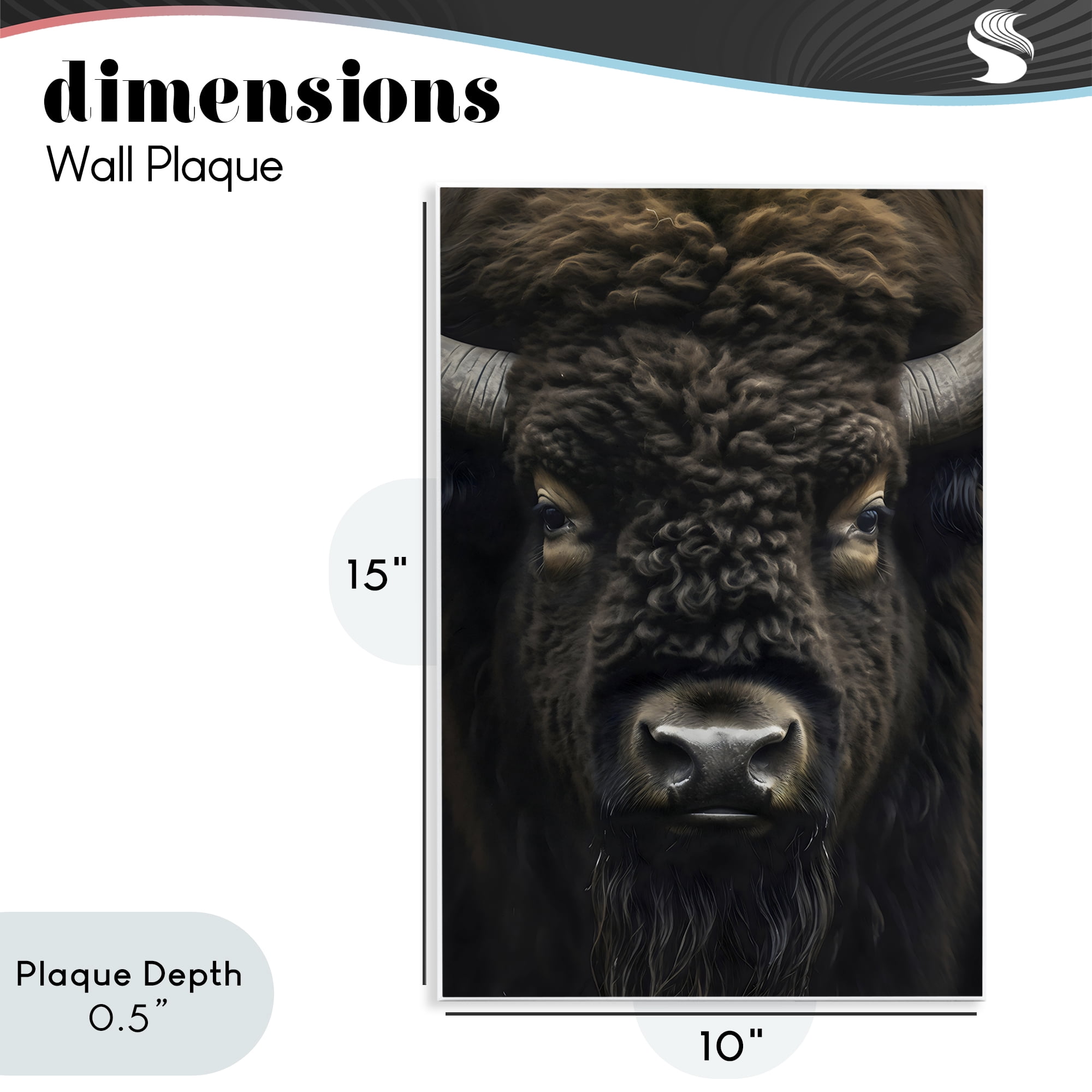 Stupell Industries Bison Portrait Close Up Wall Plaque Art, design by Creative Studio