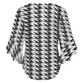 thumbnail image 6 of Aesthetic Fir Green And White Ripple Women's V-Neck Blouse With 3/4 Ruffled Bell Sleeves Casual Top Ladies Blouses, 6 of 7