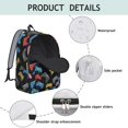 thumbnail image 2 of Game Controller Black Pattern Backpack for School, Cute School Bag with Adjustable Shoulder Straps and Padded Back, 15.7"x11.8"x5.5", 2 of 2