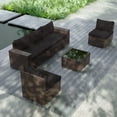 thumbnail image 1 of Kullavik Patio All Weather woven 6-Piece Metal Sectional Sets with Cushions,Black, 1 of 5