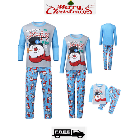 

Family Christmas Pjs Matching Sets Snowman Pattern Pajamas