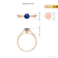 thumbnail image 4 of ANGARA Natural Tapered Shank Blue Sapphire Solitaire Ring with Diamonds in 14K Rose Gold for Women (Size-5mm) | September Birthstone, Anniversary, Jewelry Gift for Women | Natural Blue Sapphire Ring, 4 of 8