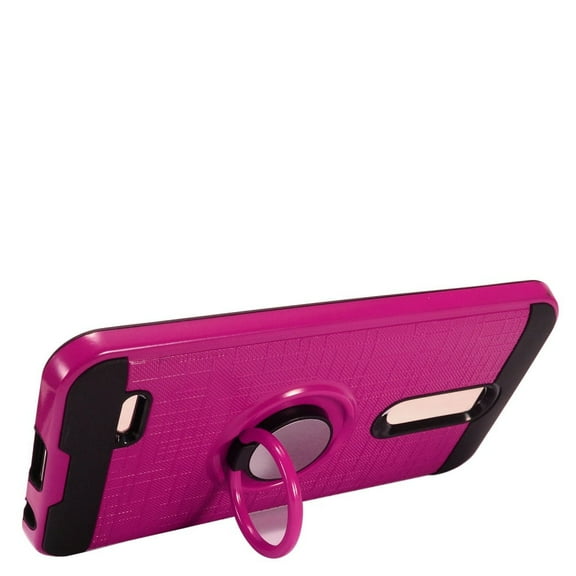 GSA Brushed Hybrid Case Ring Stand For LG K10 2018,K30 LM-X410, Hot Pink