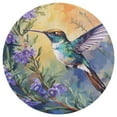 thumbnail image 3 of Flower Hummingbird Round Small Area Rug, Print Non Slip Washable Floor Mat, Soft Throw Rug for Living Room, Powder Room Entryway, Bathroom, Bedside, 3 of 6