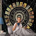 thumbnail image 3 of Tapiz de cartas de tarot de estrellas, tapiz espiritual, tapiz de astrología del zodíaco, tapiz de constelación de brujas, tapiz estético para colgar en la pared para cama de adolescente, 3 of 4