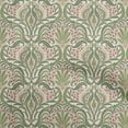 thumbnail image 1 of oneOone Polyester Spandex Green Fabric Asian Traditional Floral Sewing Material Print Fabric By The Yard 56 Inch Wide, 1 of 4
