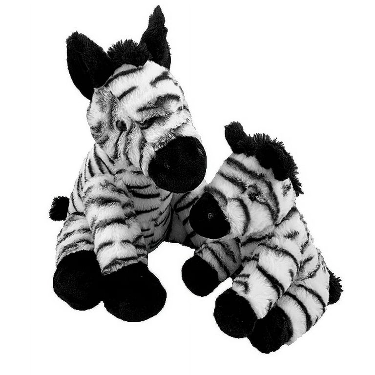 Steiff Zora Zebra White/Black 30 cm, Soft Cuddly Friends, Cuddly Toy Zebra,  Branded Plush Toy with Button in Ear, Cuddly Friend for Babies from Birth