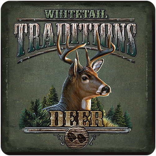 Whitetail Traditions Novelty Sign | Indoor/Outdoor | Funny Home Décor for Garages, Living Rooms, Bedroom, Offices | SignMission personalized gift Wall Plaque Decoration