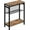 Rustic Brown, variant on End Table for Small Space, 3-Tier Narrow Side Table with Magazine Holder, Nightstand, Skinny Snack Couch Table in Living Room, Bedroom Study and Balcony (Black)