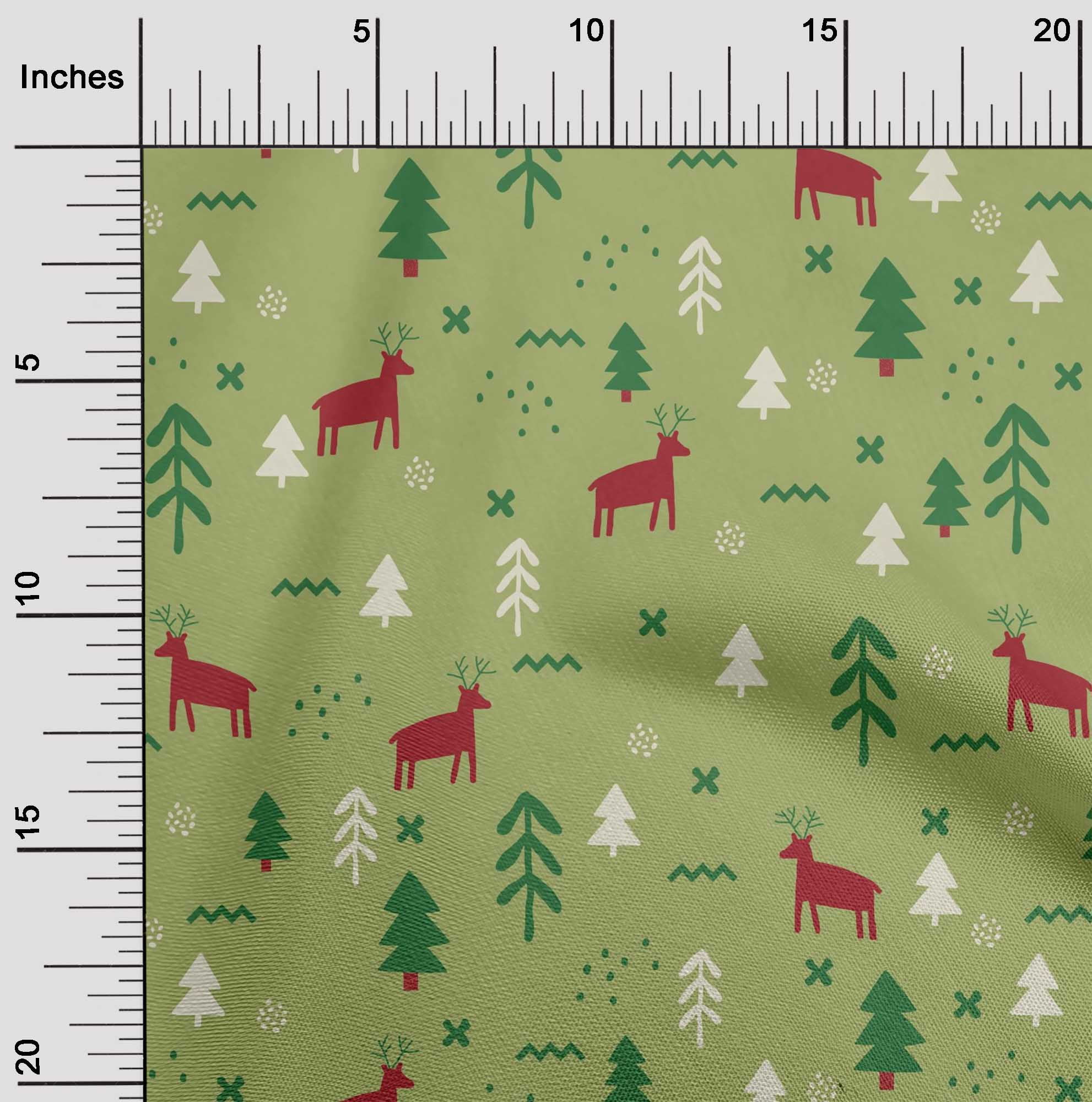 oneOone Viscose Jersey Green Fabric Christmas Fabric For Sewing Printed Craft Fabric By The Yard 60 Inch Wide