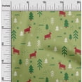 thumbnail image 4 of oneOone Viscose Jersey Green Fabric Christmas Fabric For Sewing Printed Craft Fabric By The Yard 60 Inch Wide, 4 of 5