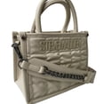 thumbnail image 2 of Bolsa Steve Madden Mini Tote Binko Sqares Beige, 2 of 7
