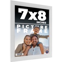 7x8 Frame White Real Wood Picture Frame Width 0.75 inches | Interior Frame Depth 0.5 inches |