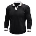 thumbnail image 2 of Ceisia Men's Casual Striped Half Button Round Neck Pullover with Pocket Daily Fashion Top Gift, 2 of 7