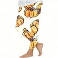 thumbnail image 2 of Girls' Halloween Leggings Pumpkin Printed Pants High Waist Stretchy Leggings for Girls 3-7Y, 2 of 6