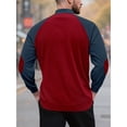 thumbnail image 2 of fatyb Men's Corduroy Tops Stand Collar with 1/4 Button Casual Pullover Long Sleeve T-Shirts for Men, 2 of 2