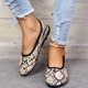 thumbnail image 5 of Zapatos de mujer Punta redonda Retro Moda Estampado de serpiente Fácil de poner y quitar Zapatos casuales perezosos Wmkox8yii  FOPL1614, 5 of 9