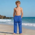 thumbnail image 6 of Blue Kids Girl Boy Beach Lounge Pants for Kid Spandex Graphic Hawaiian Tropical Straight Leg Long Leg Summer Fall 2026 Clothes Trendy 9 Years, 6 of 9