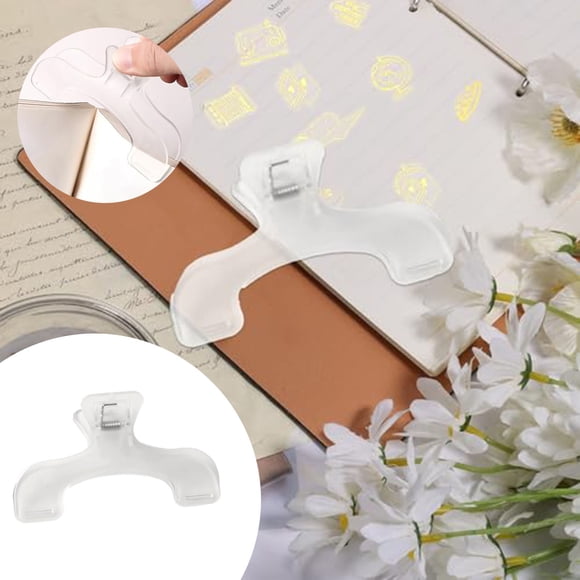 Portable Transparent Page Holders for Reading - Book Clips to Keep Pages Open - Ideal for and Bookstores - Versatile Reading Accessories