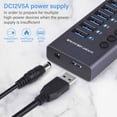thumbnail image 4 of Estación 985a 10 Puerto USB 3.0 HUB USB Splitter Hub USB Estacia de Acoplamiento, 4 of 7