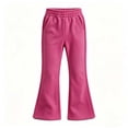 thumbnail image 3 of yillto Girls Fleece Sweatpants Elastic Waist Loose Wide Leg Pants Kids Fall Winter Casual Pant with Pockets, 3 of 7