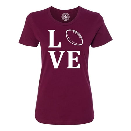 Womens Shirt Football Tee - Love Football Sports Jersey Womens Graphic Tees Short Sleeve T-Shirt