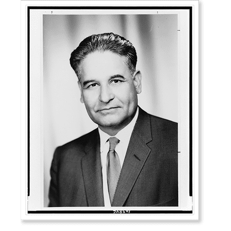 Historic Print, [Dalip Singh Saund, head-and-shoulders portrait, facing slightly left].Gillman Studio, Indio, Calif., 16" x 20"