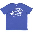 thumbnail image 3 of Inktastic I'm Grandma's Favorite with Arrow and Hearts Youth T-Shirt, 3 of 5